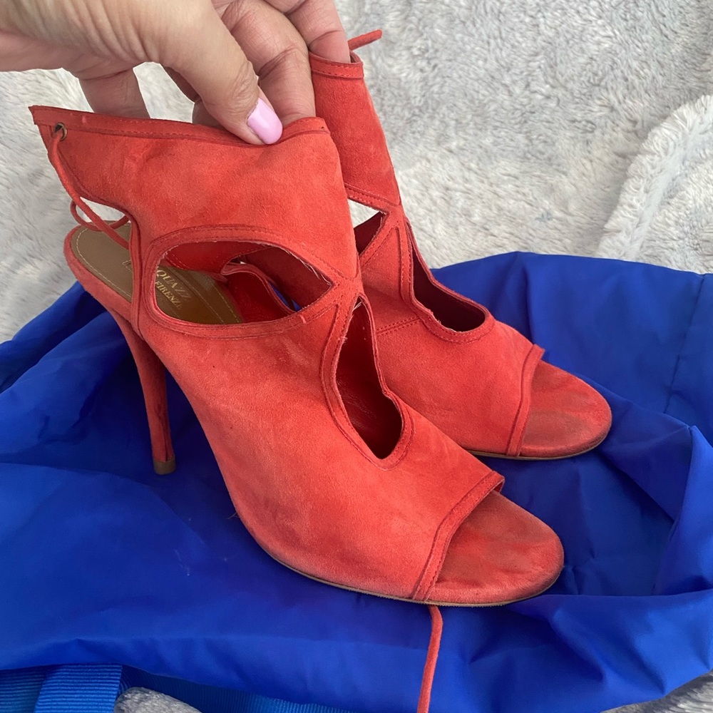 Aquazzura Sexy Things Coral heels